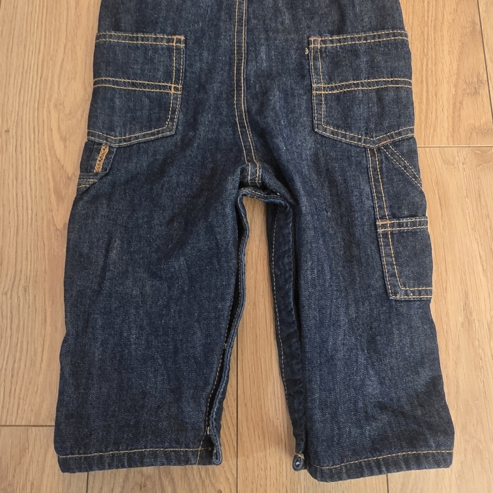 Oshkosh Bgosh Denim Overalls- 12 Months - Picture 9 of 14